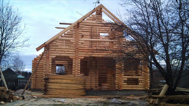 строительство сруба деревянного дома