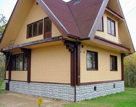 Фасадные панели ПВХ наружная отделка деревянного дома